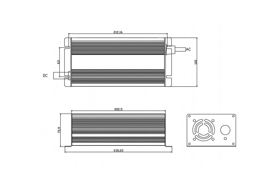 E6-600W-Battery-Charger-Size