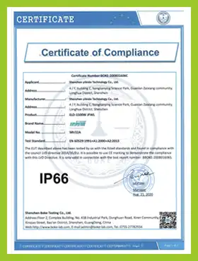 waterproof Certificate