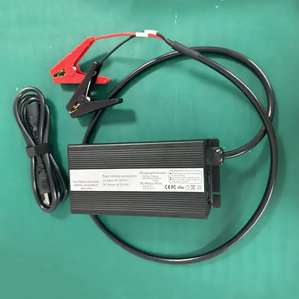 600W 24V 15A 8S Li-ion Battery Charger With Alligator Clip